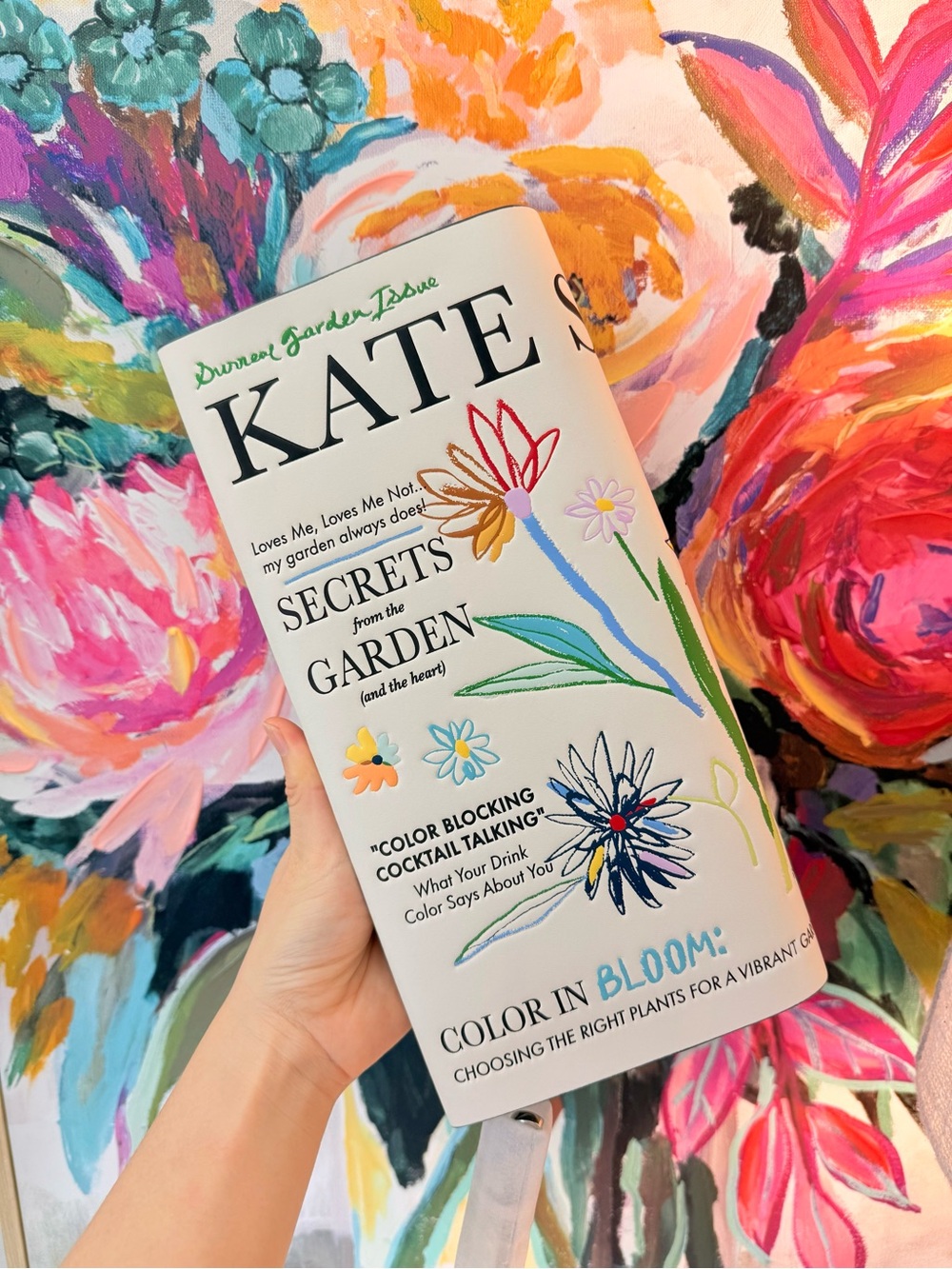 NWT Kate Spade Novelty Garden Secrets Flower Magazine Clutch Bag